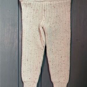 Umi Cream Thermal Leggings with Waffle Texture